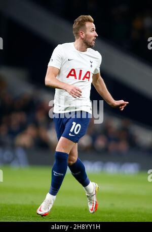 Londra, Regno Unito. 2 dicembre 2021. LONDRA, Inghilterra - DICEMBRE 02: Tottenham Hotspur's Harry Kane durante la Premier League tra Tottenham Hotspur e Brentford allo stadio Tottenham Hotspur, Londra, Inghilterra il 02 Dicembre 2021 Credit: Action Foto Sport/Alamy Live News Foto Stock