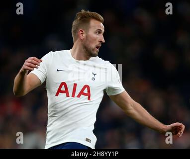 Londra, Regno Unito. 2 dicembre 2021. LONDRA, Inghilterra - DICEMBRE 02: Tottenham Hotspur's Harry Kane durante la Premier League tra Tottenham Hotspur e Brentford allo stadio Tottenham Hotspur, Londra, Inghilterra il 02 Dicembre 2021 Credit: Action Foto Sport/Alamy Live News Foto Stock