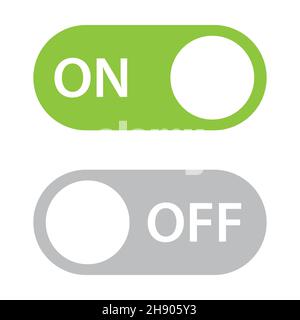 On off icona vettore tasto di commutazione segno per grafica, logo, sito web, social media, app mobile, INTERFACCIA UTENTE Illustrazione Vettoriale