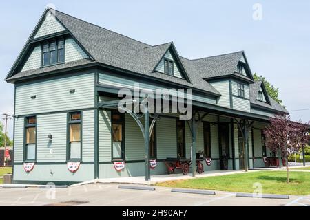 East Stroudsburg, Pennsylvania, Stati Uniti d'America – 10 settembre 2016. Lo storico deposito di Dansbury a East Stroudsburg, Pennsylvania. Foto Stock