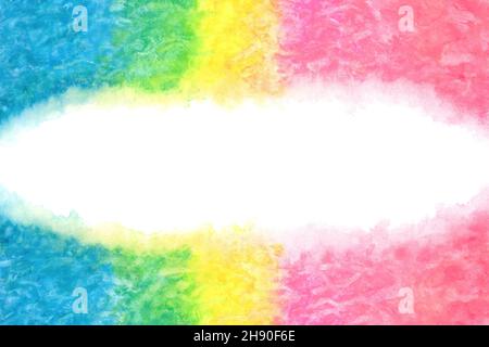 astratto arcobaleno colore onda, acquerello naturale mano vernice texture sfondo, illustrazione, line art Foto Stock