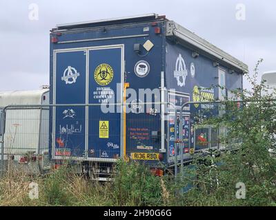 Camion a Santa Pod speedway Poddington Bedfordshire Regno Unito Foto Stock