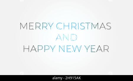 Buon Natale e Capodanno, sfondo vettoriale poligonale di Natale o banner digitale. Illustrazione Vettoriale