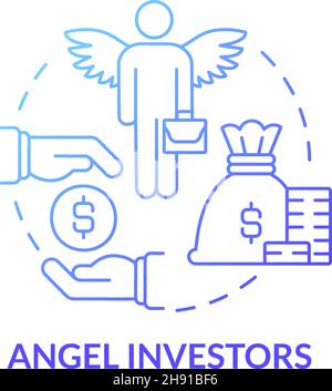 Angel investitori finanziamento concetto icona Illustrazione Vettoriale