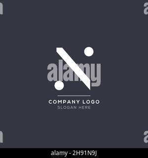 Unico moderno N Letter Business Logo Design Alphabet icona Vector Symbol. Elegante e creativo modello con logo lettera N. Illustrazione Vettoriale