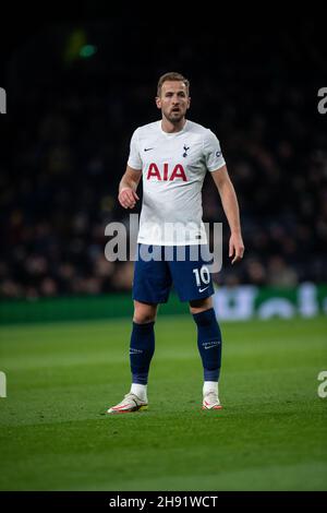LONDRA, INGHILTERRA - DICEMBRE 02: Harry Kane durante la partita della Premier League tra Tottenham Hotspur e Brentford al Tottenham Hotspur Stadium on De Foto Stock