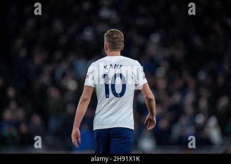 LONDRA, INGHILTERRA - DICEMBRE 02: Harry Kane durante la partita della Premier League tra Tottenham Hotspur e Brentford al Tottenham Hotspur Stadium on De Foto Stock