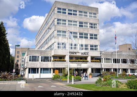 Municipio Crawley, The Boulevard, Crawley, West Sussex, Inghilterra, Regno Unito Foto Stock