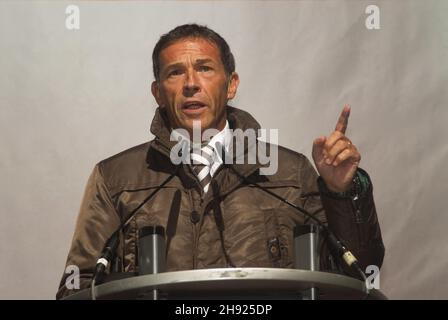 Vienna, Austria. Settembre 23, 2008. Campagna elettorale con Jörg Haider ( 26 gennaio 1950, † 11 ottobre 2008) Foto Stock