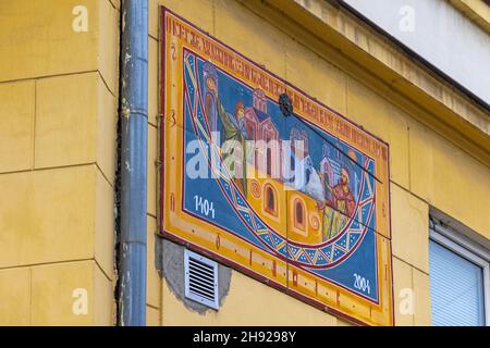 Belgrado, Serbia - 28 agosto 2021: Meridiana alla Facoltà di Teologia Ortodossa Vecchio edificio Universit Belgrado. Foto Stock