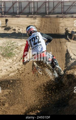 Motocross in occasione del 24° Red Bull Day nel Dirt Grand Prix il 27 novembre 2021 al circuito Glen Helen Raceway, nella California meridionale. Foto Stock