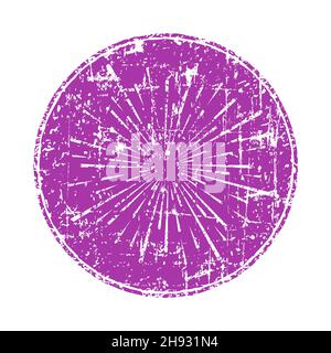 Grunge astratta viola forma. Illustrazione vettoriale. Fuochi d'artificio. Raggi delle stelle. Esplosione. Elemento di design grungy per stampe, web, template, logo, tatuaggio Illustrazione Vettoriale