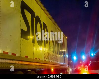 Camion di consegna Stop and Shop a Boston Massachusetts USA Foto Stock