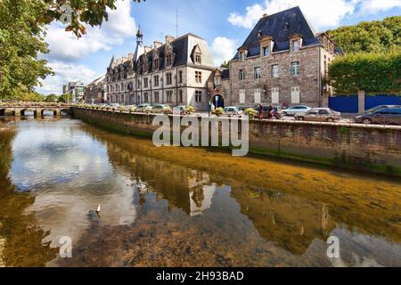 L'Odet river, città di Quimper, departament di Finisterre, regione della Bretagna, Francia Foto Stock