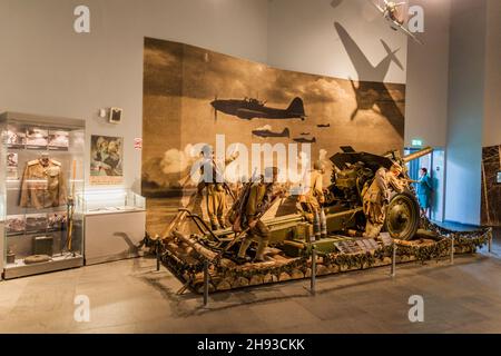 MINSK, BIELORUSSIA - 16 GIUGNO 2017: Mostre al Museo di Stato bielorusso della Storia della Grande Guerra Patriottica a Minsk Foto Stock