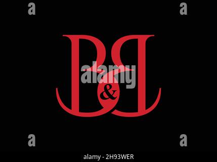 Primo monogramma lettera BB Logo Design modello vettoriale bb Letter Logo Design Illustrazione Vettoriale