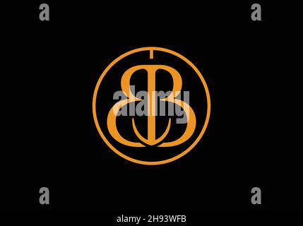 Primo monogramma lettera BB Logo Design modello vettoriale bb Letter Logo Design Illustrazione Vettoriale