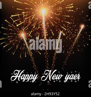Felice anno nuovo 2022, illustrazione vettoriale Illustrazione Vettoriale