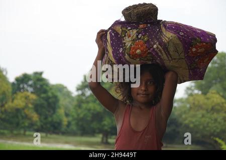 i bambini poveri in india immagine Foto Stock