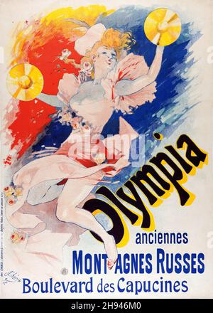 Olympia (1892) Montagnes Russes. Boulevard des Capucines. Poster di Jules Chéret (1836-1932). Francese. Foto Stock