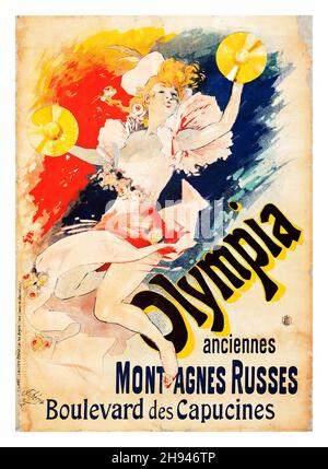 Olympia (1892) Montagnes Russes. Boulevard des Capucines. Poster di Jules Chéret (1836-1932). Poster francese. Foto Stock