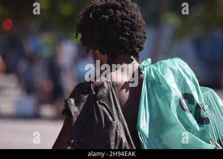 Povertà e senzatetto brasiliano Foto Stock