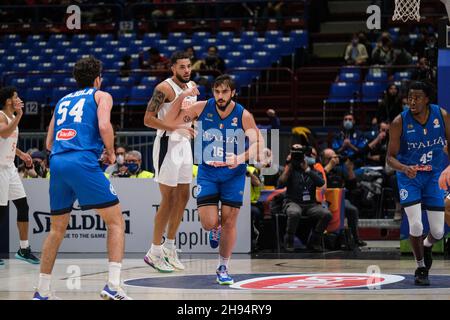 Assago, Milano, Italia. 29 novembre 2021. Amedeo Tessitori (Italia) durante la seconda giornata della FIBA Basketball World Cup European Qualifier. (Credit Image: © Davide di Lalla/Pacific Press via ZUMA Press Wire) Foto Stock