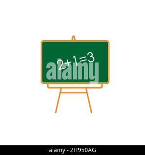 lavagna scolastica, stile silhouette icona disegno di illustrazione vettoriale Illustrazione Vettoriale