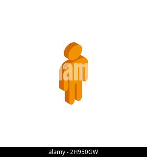 Icona vettoriale isometrica uomo su sfondo bianco eps Illustrazione Vettoriale