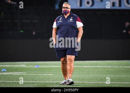 Christophe URIOS di Bordeaux durante il campionato francese Top 14 gara di rugby tra Racing 92 e Union Bordeaux-Bègles il 28 novembre 2021 a Parigi la Défense Arena di Nanterre, Francia - Foto Matthieu Mirville / DPPI Foto Stock