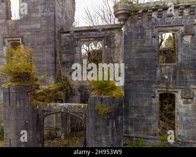 Craigend Castle è una casa di campagna in rovina, situata a nord di Milngavie, nello Stirlingshire, Scozia centrale. Foto Stock