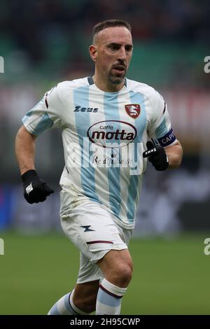 Milano, Italia. 4 dicembre 2021. Franck Ribery (US Salernitana 1919) durante AC Milan vs US Salernitana, Campionato italiano di calcio A match a Milano, Italia, Dicembre 04 2021 credito: Agenzia fotografica indipendente/Alamy Live News Foto Stock