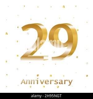 Anni Golden Anniversary Vector Logo Design. Modello poster per le celebrazioni. Illustrazione Vettoriale