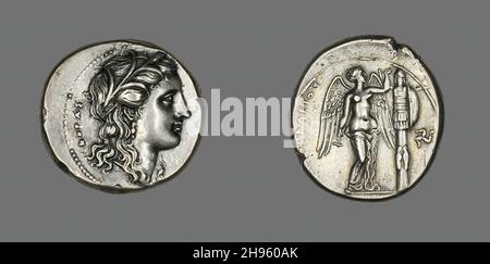 Tetradrachm (Coin) raffigurante la dea Persephone, 310-307 a.C. Foto Stock