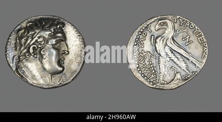 Tetradrachm (Coin) raffigurante la testa di Herakles, 74-73 a.C. Foto Stock