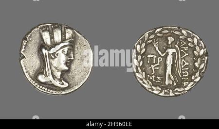 Tetradrachm (Coin) raffigurante la dea Tyche, 80-79 a.C. Foto Stock