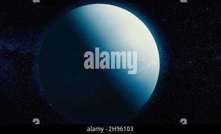 Urano - pianeti del sistema solare in alta qualità. Carta da parati scientifica. Urano è il pianeta. Foto Stock