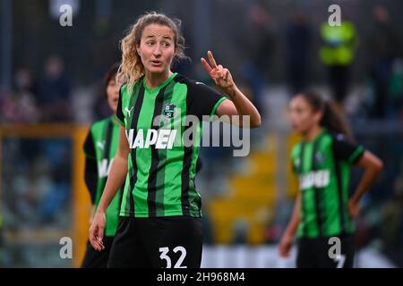 Sassuolo, Italia. 4 dicembre 2021. Tamar Dongus (Sassuolo donna) durante gli Stati Uniti Sassuolo vs Juventus FC, calcio italiano Serie A Donne a Sassuolo, Italia, Dicembre 04 2021 Credit: Independent Photo Agency/Alamy Live News Foto Stock