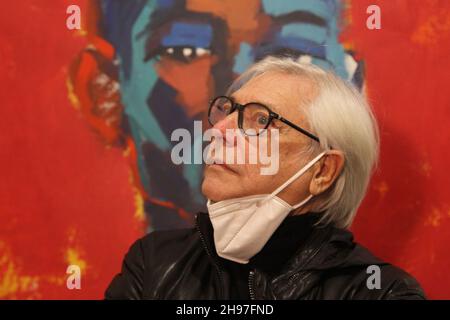 Casoria, Italia. 03 dicembre 2021. CAM-ON Award assegnato al cantante Nino D'Angelo dal CAM MUSEUM di Casoria.in foto Nino D'Angelo, cantante (Photo by Salvatore Esposito/Pacific Press) Credit: Pacific Press Media Production Corp./Alamy Live News Foto Stock