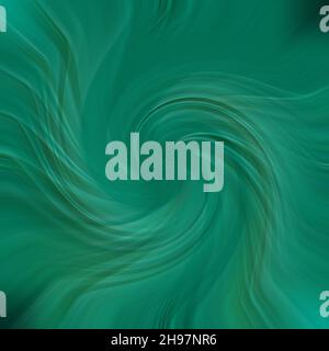 Un rendering 3D di uno sfondo a spirale astratto verde chiaro Foto Stock