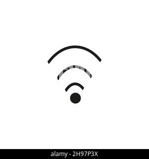 icona wifi, vettore icona wifi, in stile piatto trendy isolato su sfondo bianco. immagine icona wifi, illustrazione icona wifi Illustrazione Vettoriale