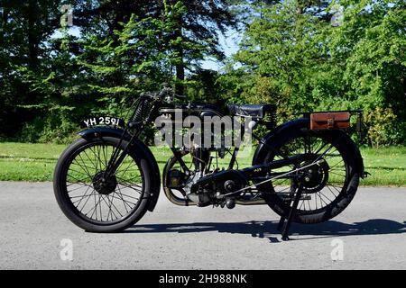 1927 AJS Big Port motocicletta. Foto Stock