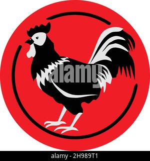 Rooster cinese Zodiac Shio Vector Illustrazione Vettoriale