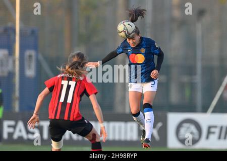 ELIN Landstrom (#3 Inter) durante la serie femminile Una partita tra AC Milan e FC Internazionale al Vismara Sports Center di Milano, Italia Cristiano Mazzi/SPP Foto Stock