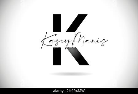 Logo lettera K con sfumature creative. Elegante design creativo Letter K con icona Vector blu colorata viola. Illustrazione Vettoriale