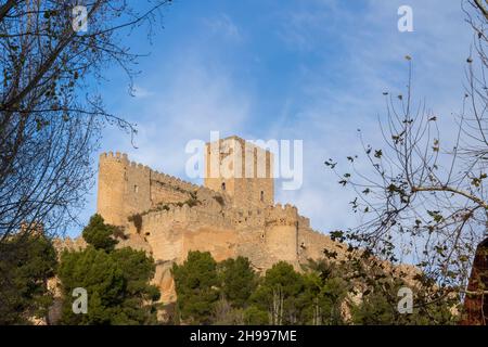 Il Castello di Almansa (in spagnolo: Castillo de Almansa) è un castello situato in Almansa, Spagna. Foto Stock