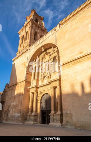 Chiesa di la Asuncion nella città di Almansa, provincia di Albacete, Spagna. Foto Stock