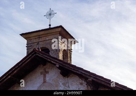 Roncola San Bernardo, Bergamo, Lombardia, Italia: Chiesa di San Defendente Foto Stock