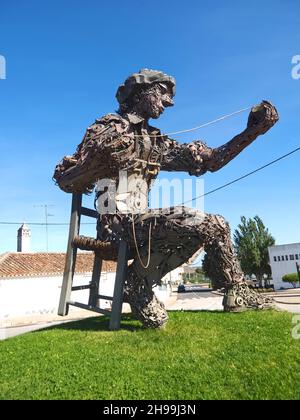 Scultura in metallo a Almodovar - Alentejo, Portogallo Foto Stock