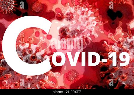 Illustrazione COVID-19 Foto Stock